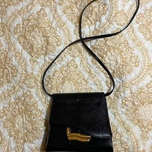 Vintage Patent Leather Purse with Gold  Buckle